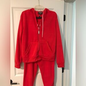 NWT- WOMEN Red Hoodie and Sweatpants Set